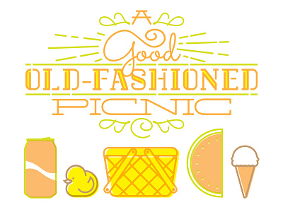 A Good Old Fashioned Picnic basket coke cream duck ice line offering picnic sacramento soda table watermelon