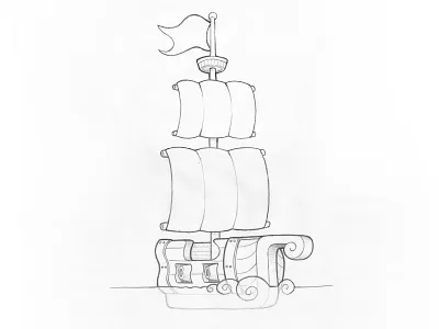 Pirate Ship Sketch pirate ship sketch