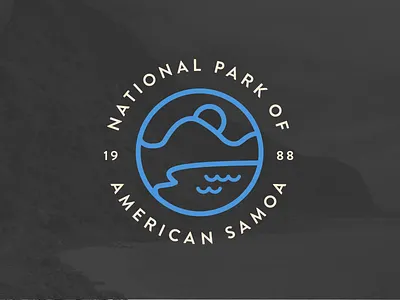 American Samoa american samoa badge circular island line logo national park ocean park samoa