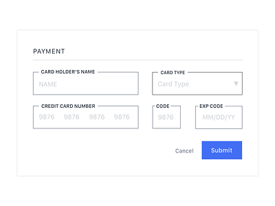 Daily UI #002 - Credit Card