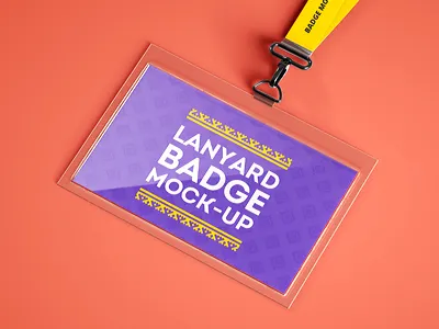 Lanyard Name Tag Badge Mockup badge card cardholder corporate id card identity card lanyard name badge name tag name tag mockup stationary tag
