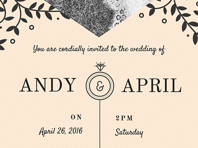 Wedding Invitation Detail invitation parks and rec romantic typography wedding wedding ring