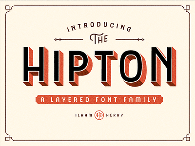 The Hipton font 3d font layered sign wip