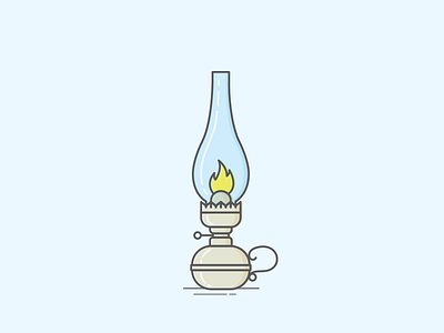 Kerosene lamp icon illustration kerosene lamp lamp light