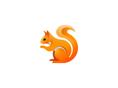 Squirrel animal bulgaria gradient icon illustration minimal squirrel tsanev vector