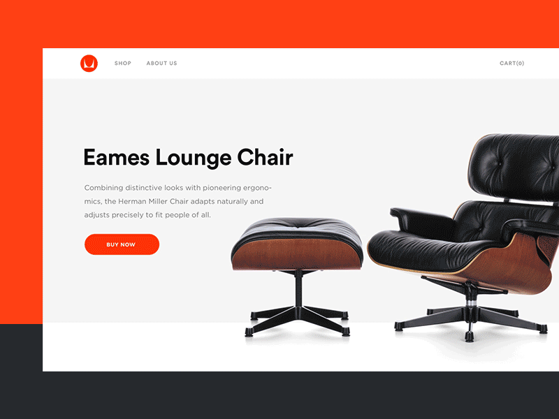 Herman Miller landingpage minimal mobile mograph motion productdesign ui ux web