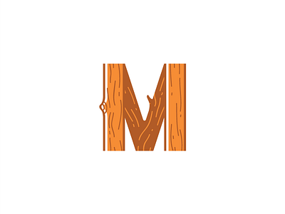 M illustration letter m typography