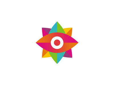 Colorful God's eye logo design symbol for design agency advertising agency colorful communication design studio eye eye of god eyes latino hispanic logo logo design marketing mexican ojo de dios startup freelance group symbol icon mark