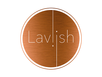 Laviish logo design beauty copper cosmetics design emblem health lavish logo metallic round