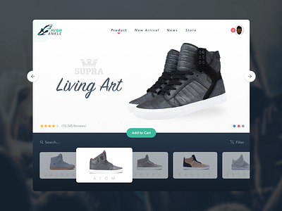 Web Card UI (High Ankle) card ui gradient interaction mobile shoe supra ui uiux ux web web ui card