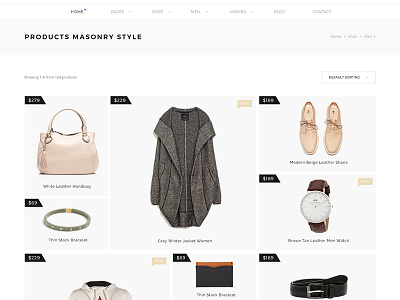 Masonry Product View creative design layout masonry minimal photoshop product shop sketch style view website