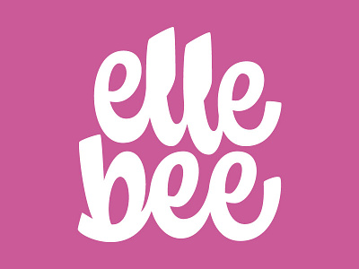 elle bee pt.II branding lettering ligatures logo lowercase personal personal project script script lettering script logo