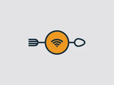 10 minute speed drill - Hotspot Cafe branding cafe design fork graphic hotspot identity illustration logo spoon wifi