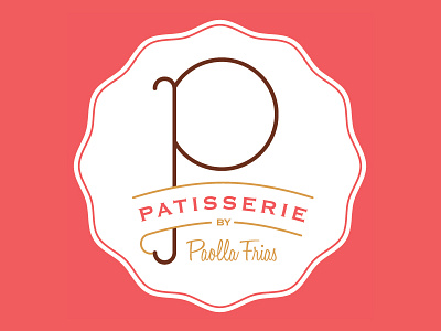 P Patisserie Logo chef cute design gold illustrator logo patisserie pink