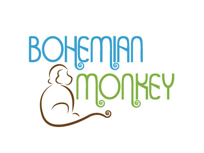 bohemian monkey branding character clean design graphic graphic design henna illustrate illustration logo monkey sign sign design vector