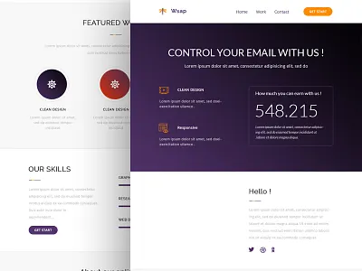 Wsap - Responsive Email and Newsletter Template creative email dailyui email email marketing email templates free freebie landing litmus newsletter notification onepage