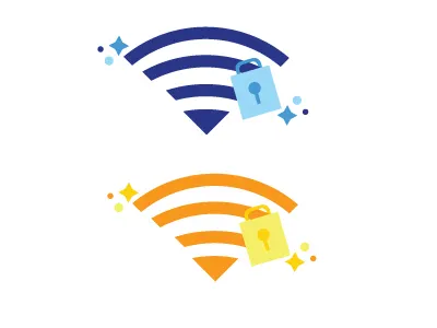 Locked Wifi! Oh no! icon illustration library locked password webdesign wifi