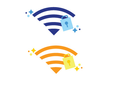 Locked Wifi! Oh no! icon illustration library locked password webdesign wifi