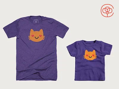 Cat Emoji Tee animals cat cotton bureau cute design emoji heart illustration love moji tee