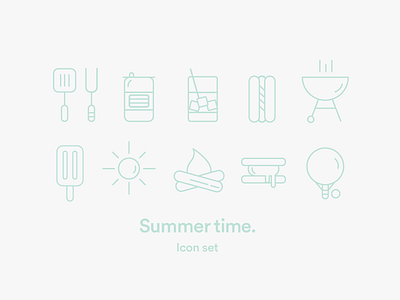 Summer time icons icons