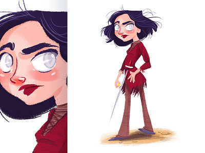 Arya Stark arya stark character character design cute game of thrones got illustration