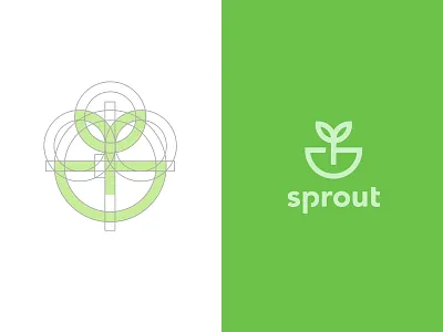 Sprout Design construction flower grid growth leaf logo mooline nature plant seed sprout web