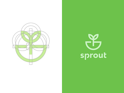 Sprout Design construction flower grid growth leaf logo mooline nature plant seed sprout web