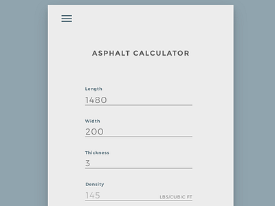 Daily UI #004 - Calculator asphalt calculator challenge daily dailyui minimal ui