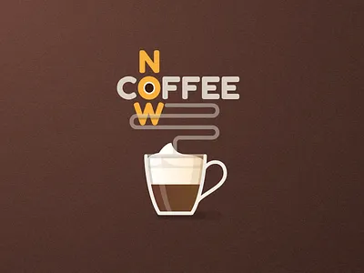 Coffee Now App app chunky coffee foam gradient illustration vector