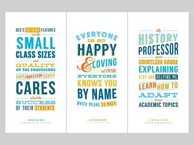 OCU Light Pole Banners banner college poster quote typographic typography university