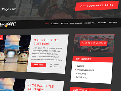Crossfit Blog Page Template crossfit dark fitness health minimal modern sleek