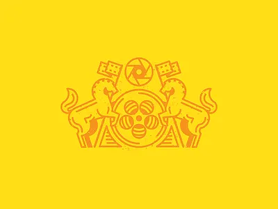 Filly Films film flag horse illustration logo movie studio vector