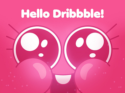 Hello Dribbble! dribbble first hello invite pink shot thanks