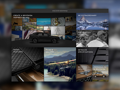 Bentley Inspirator Menu app automotive bentley car ipad premium