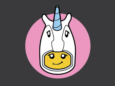 Domo Hack Night Unicorn character fun hack a thon hack night icon illustration lego sticker unicorn