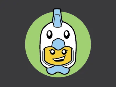 Domo Hack Night Rooster chicken hack a thon icon illustration lego linework rooster sticker