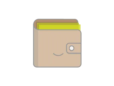 Happy Cash 2 character happy illustration wallet