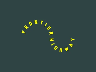 Frontier Highway Experiment concept frontier highway highway logo road street unused
