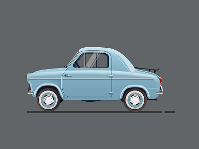 Vintage Car illustration，cars skyblue vintage