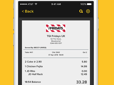Stubbed Receipt app applepay receipt stubbed ui yellow