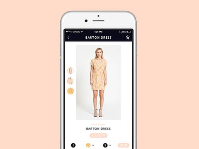 Daily UI #012 - E-Commerce Shop (Single item) app buy cart clothing commerce daily ui dress shop webshop