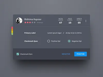 User Card - Dark card dark dark ui desktop material material design tablet toppr user user card user info