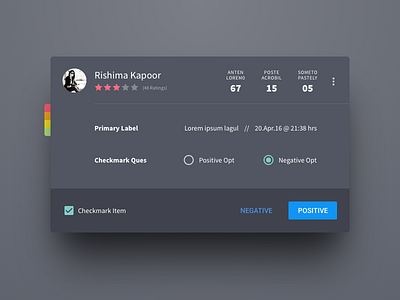 User Card - Dark card dark dark ui desktop material material design tablet toppr user user card user info