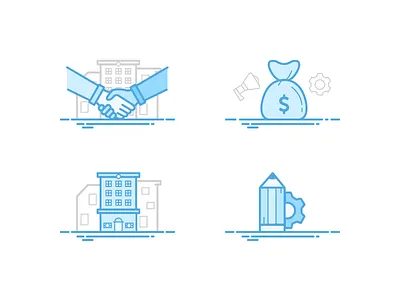 Hotel Icon app concept facilities features home hotel icon rent repair ui