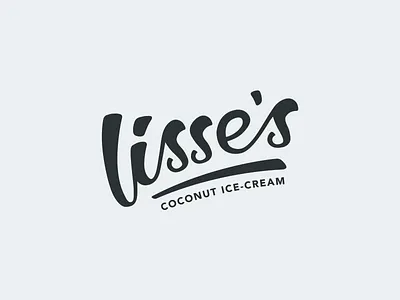 Lisse's Coconut Ice-Cream branding ice cream ice cream icecream lettering logo logo type logotype type typography