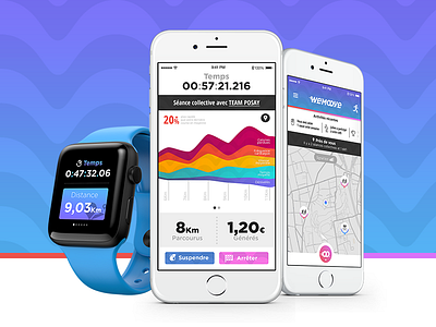Wemoove - Running App data performance run running sport ui