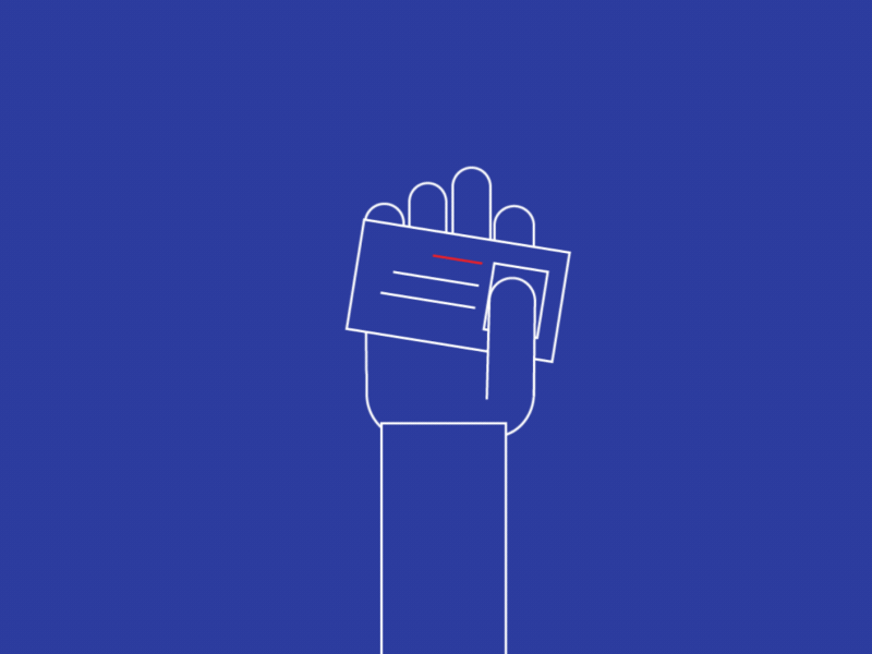 Get voting! 2d animation card explainer gif hand video vote voting