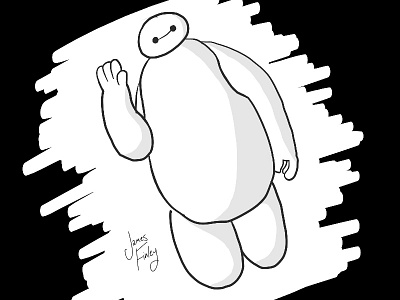 Morning Sketching baymax disney ipad