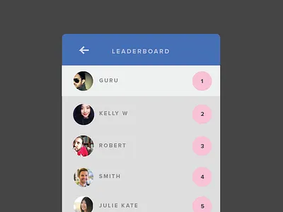Daily UI Leaderboard dailyui leaderboard