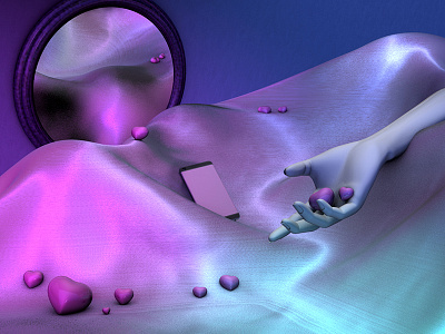 luv n hearts 3d c4d cinema4d render valentines day vaporwave